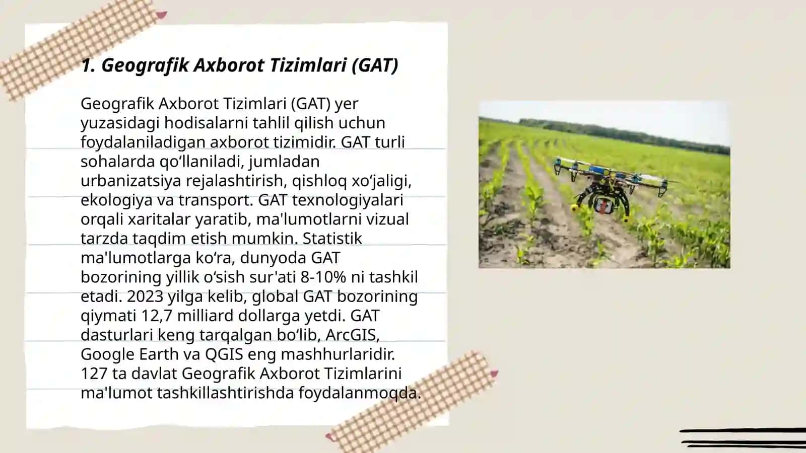 Qishloq xojalik texnologik va ishlab chiqarish jarayonida ishlatiladigan dasturlar va axborot tizimlari haqida qisqacha sharh 3