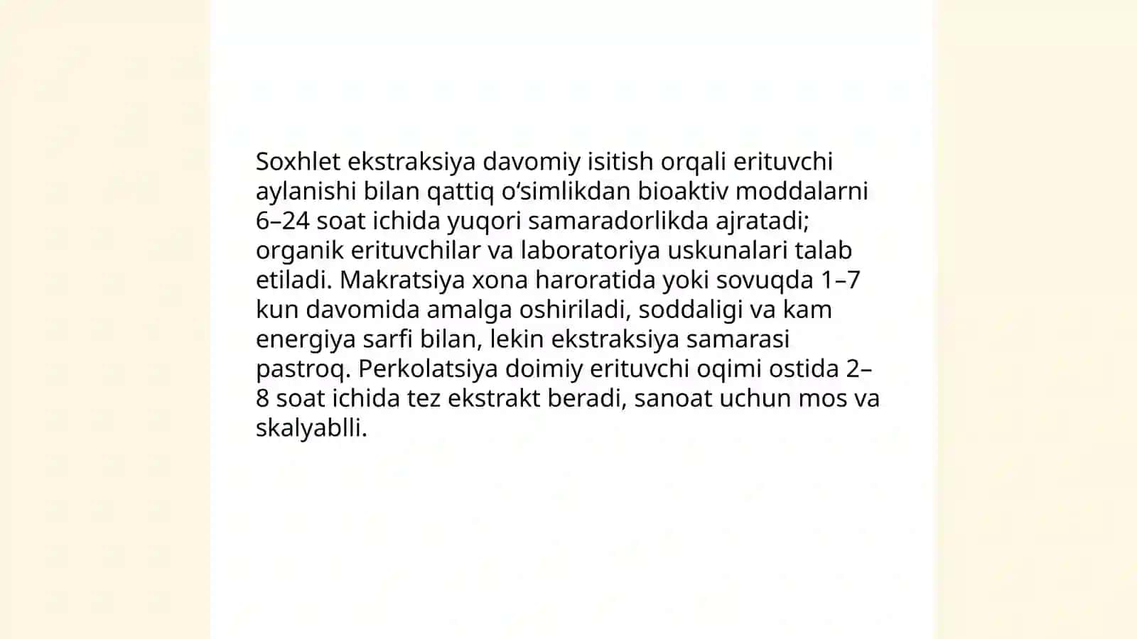 Mahalliy oʻsimliklardan biologik faol moddalar ajratish 3