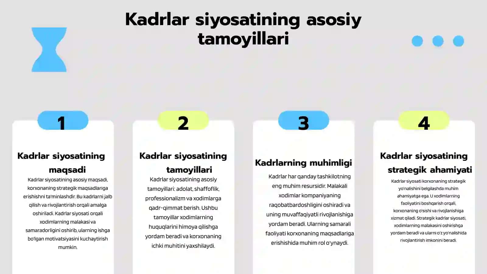 Korxonaning kadrlar siyosati va xodimlarni boshqarish 3