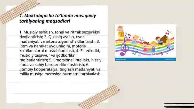 Maktabgacha ta'limda musiqaviy tarbiyaning maqsad va vazifalari 3