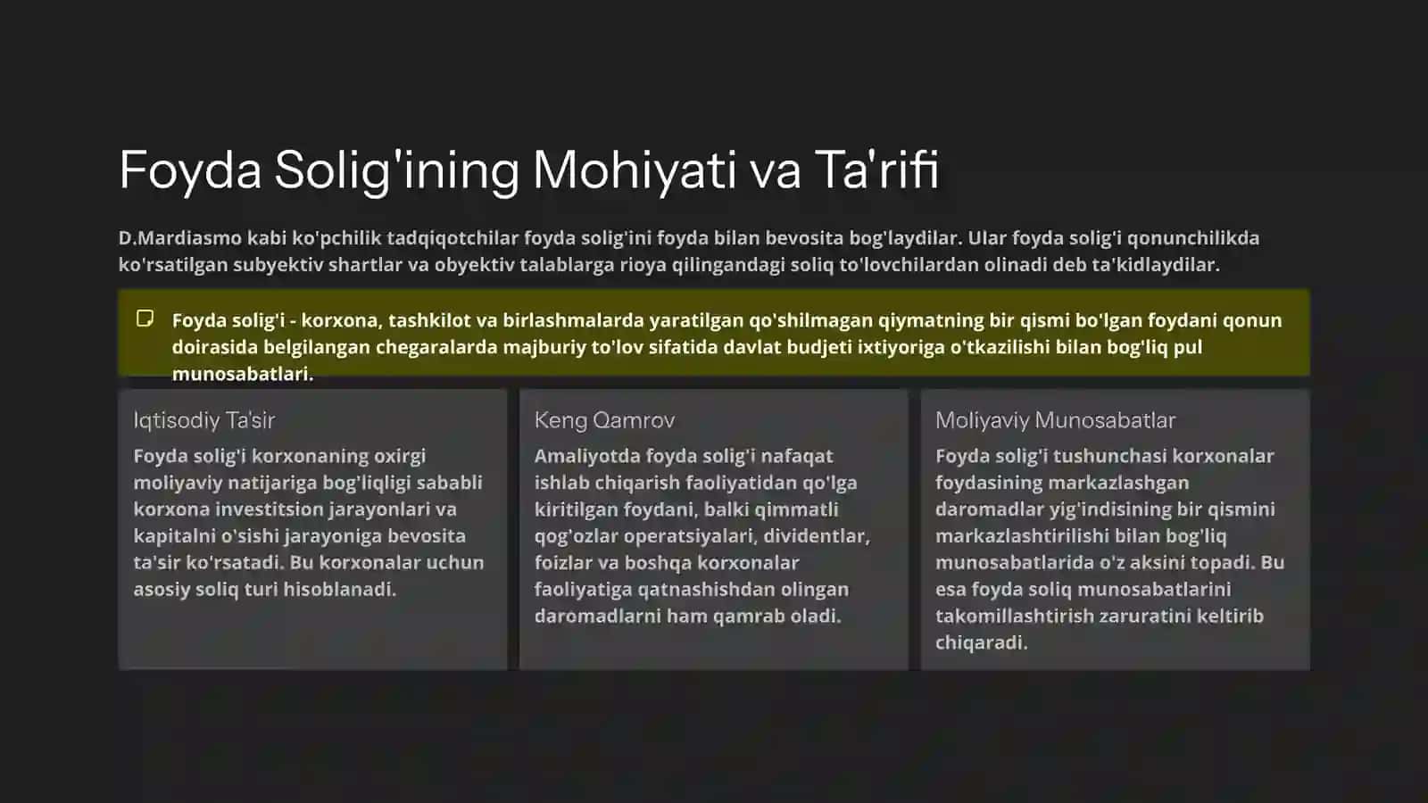 Foyda Solig'i: Tarixiy Rivojlanish va Bugungi Kun 3