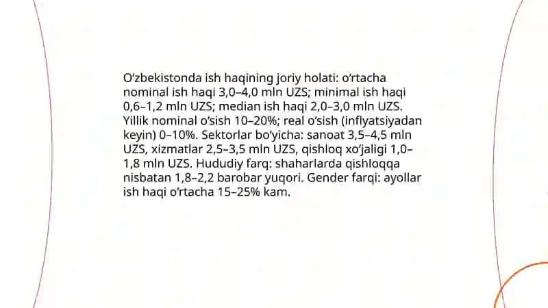 O‘ZBEKISTONDA ISH HAQI, ISH HAQI TURLARI VA ISH HAQINI OSHIRISHNING ISTIQBOLLARI 3