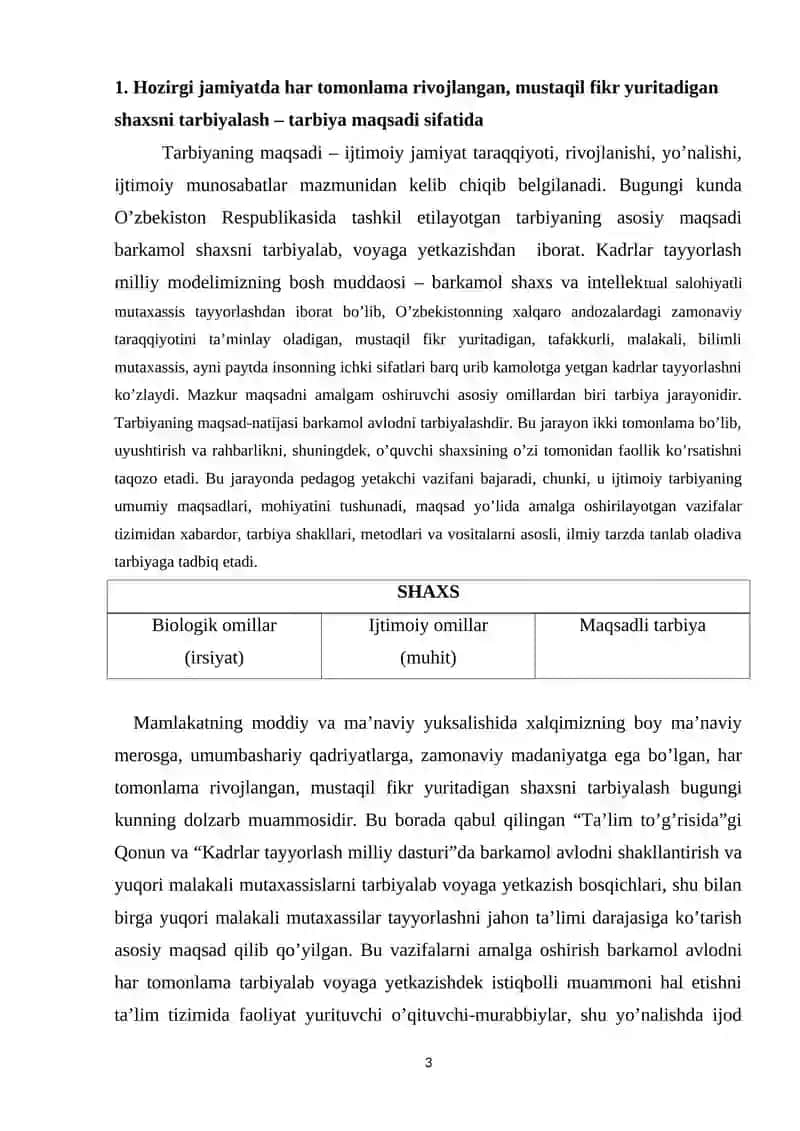 MAKTABGACHA TA'LIM TASHKILOTIDA TARBIYA TURLARI VA UNING MAVMUNI 3