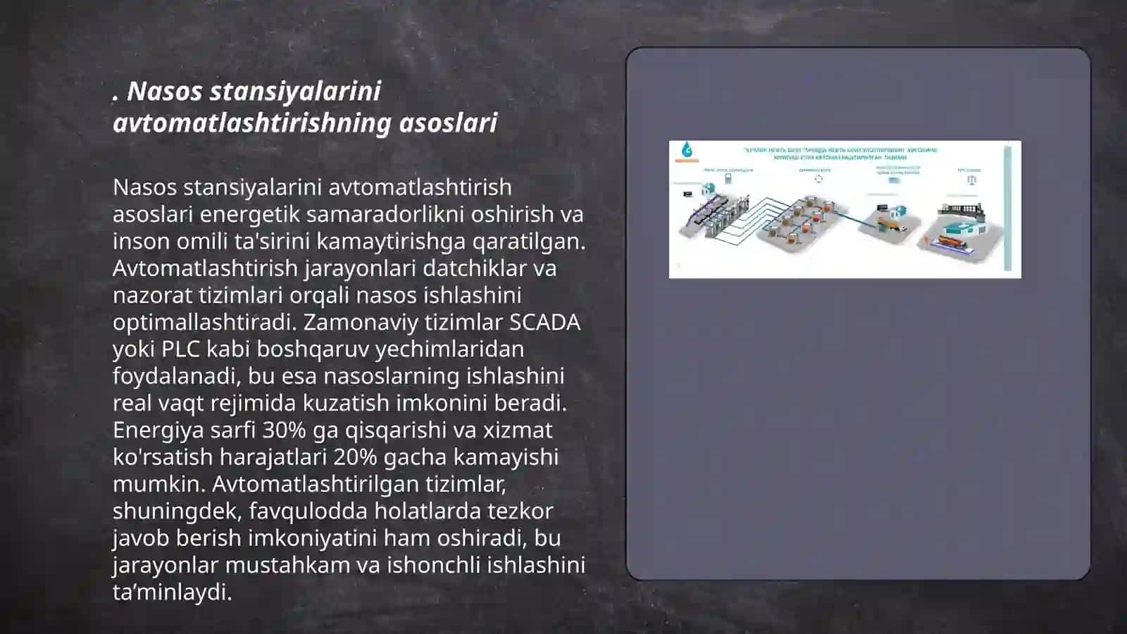 Nasos stansiyani avtomatlashtirilgan boshqarish tizimi 3