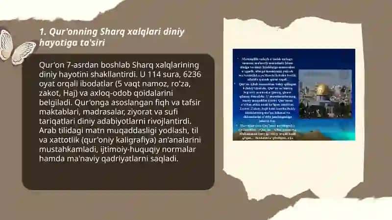 Qur'on Sharq xalqlarining diniy, ilmiy va ma'naviy merosi sifatida 3