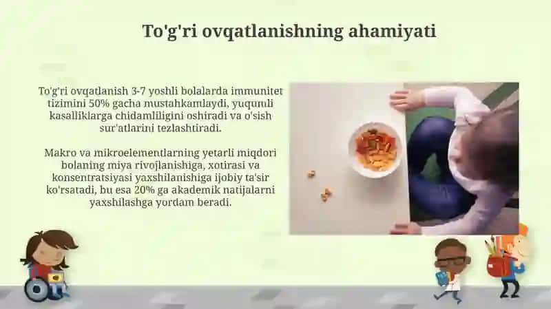 Maktabgacha yoshdagi bolalar ovqatlanishida vitamin va minerallarning ahamiyati 3