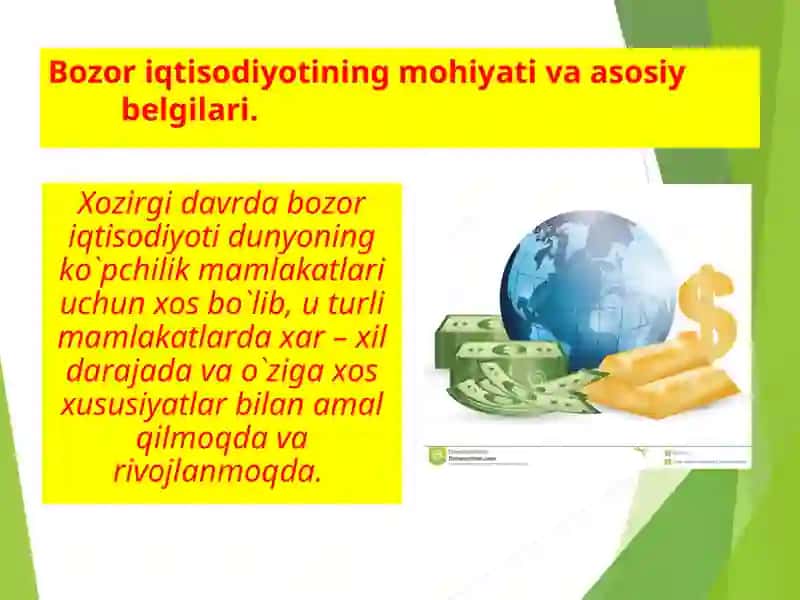 Bozor iqtisodiyotining mohiyati va asosiy belgilari 3