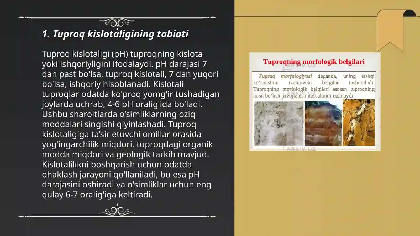 Tuproq kislotaligi va ishqoriyligi. Tuproq buferligi va uning ahamiyati 3
