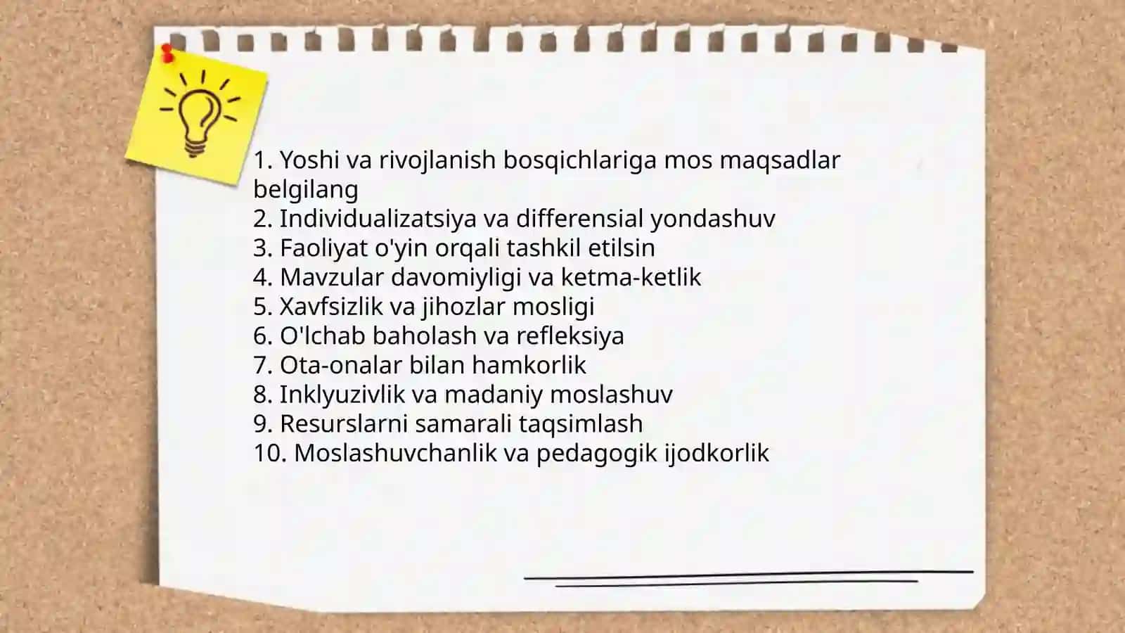 Rivojlantirish mashg'ulotlarni tashkil etish 3