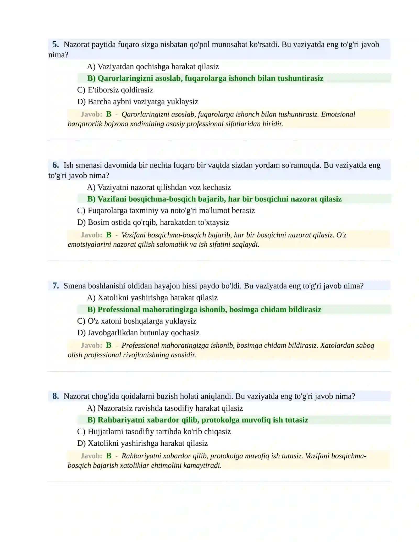 BOJXONA XIZMATIGA ISHGA KIRISH PSIXOLOGIK SINOV Testlari 3