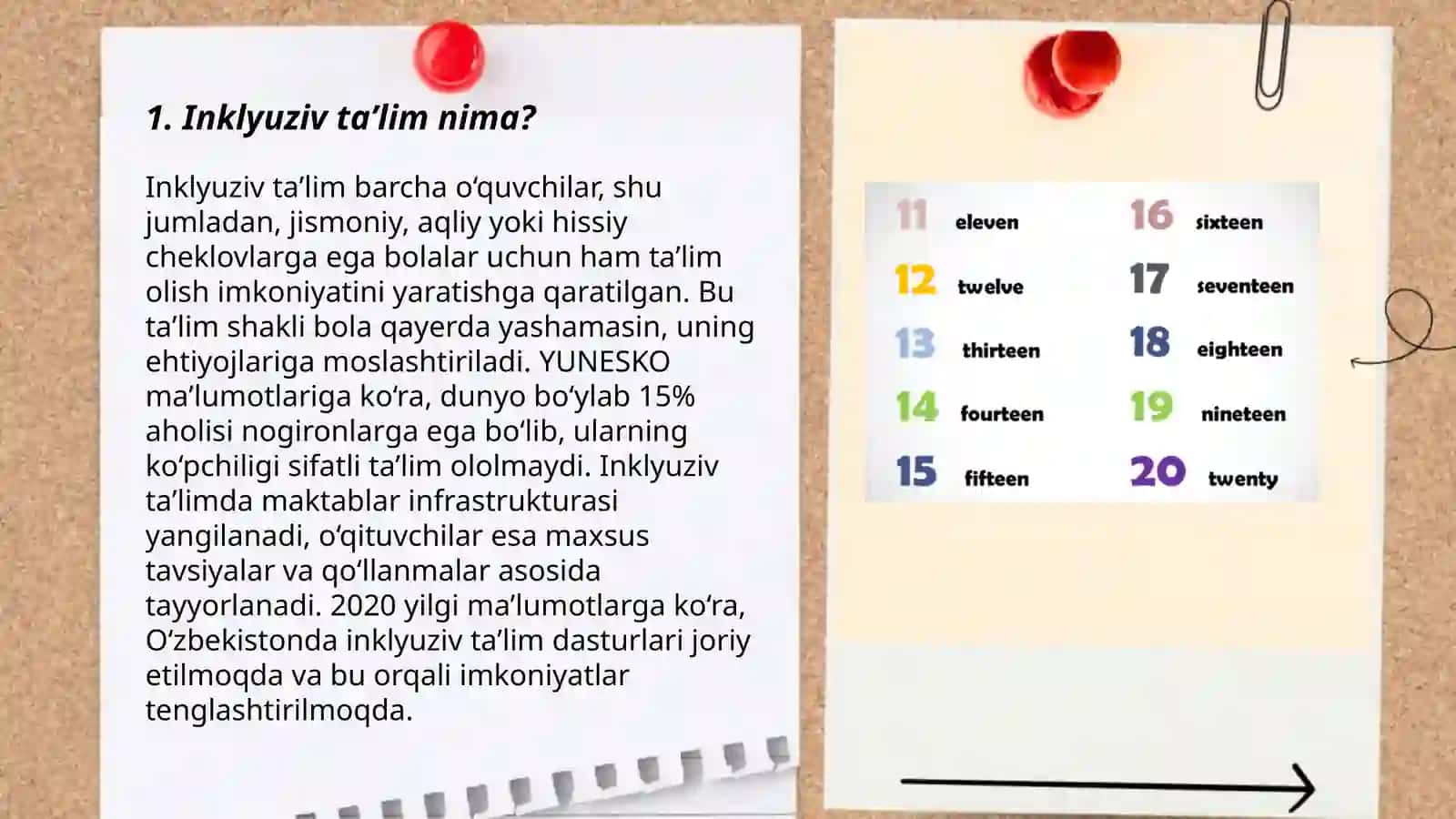 Nomozova Hulkarning inklyuziv taʼlimdan tayyorlagan taqdimoti 3