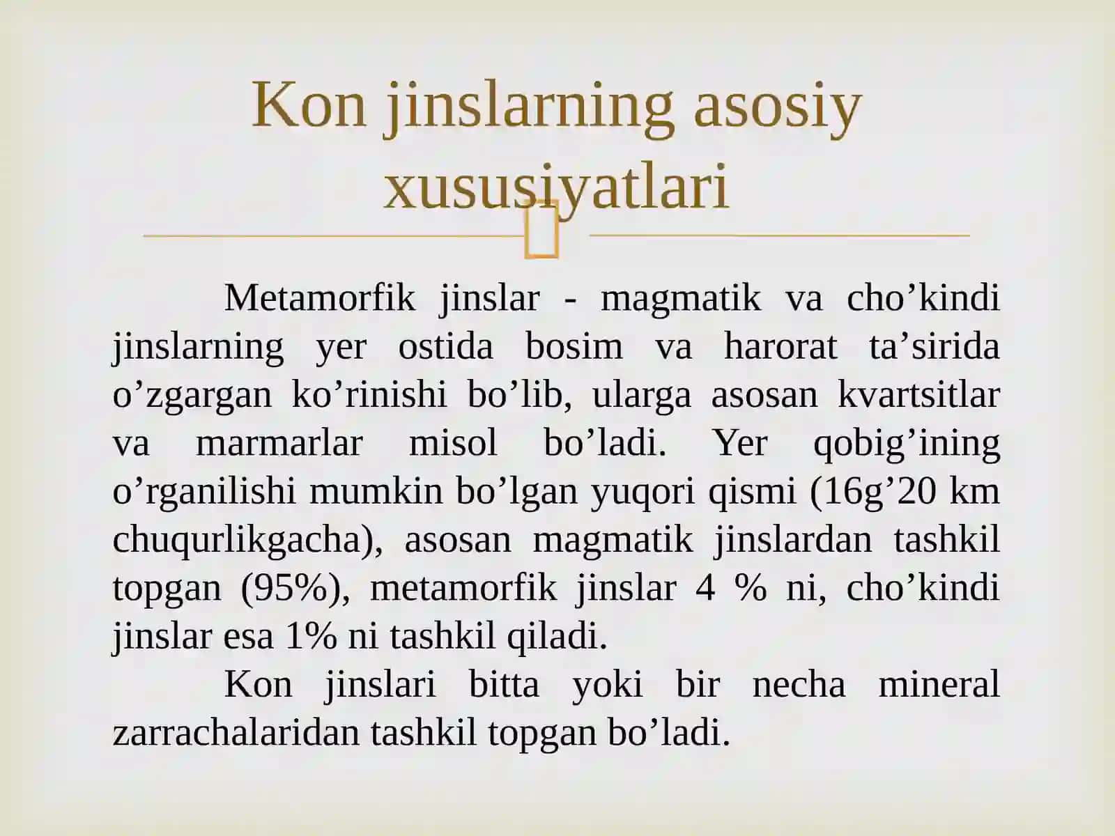 Ma’ruza.Konjinslarivafoydaliqazilmalarto’g’risidaasosiyma’lumotlar 3
