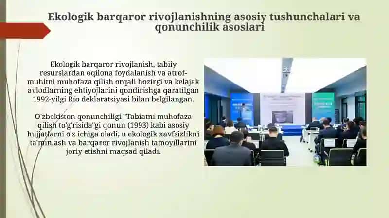 Oʻzbekistonning ekologik barqaror rivojlanishi 3