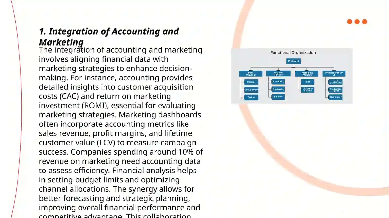 The relationship between accounting and other business functions 3