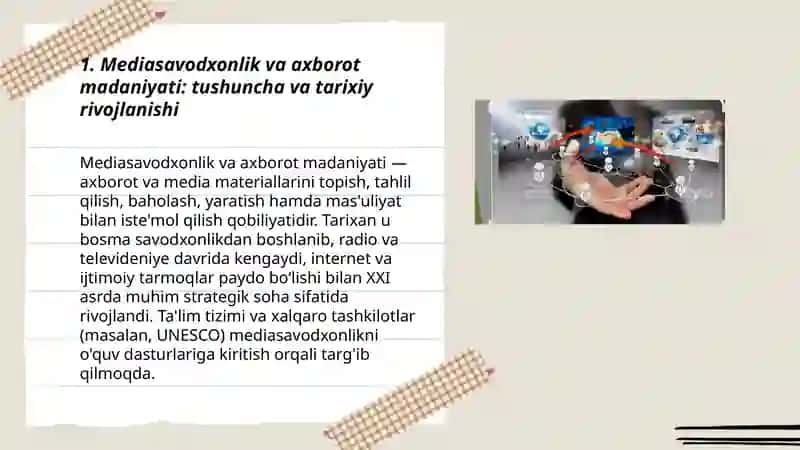 Mediasavodxonlik va axborot madaniyati evolyutsiyasi va uning jamiyatdagi ahamiyati 3