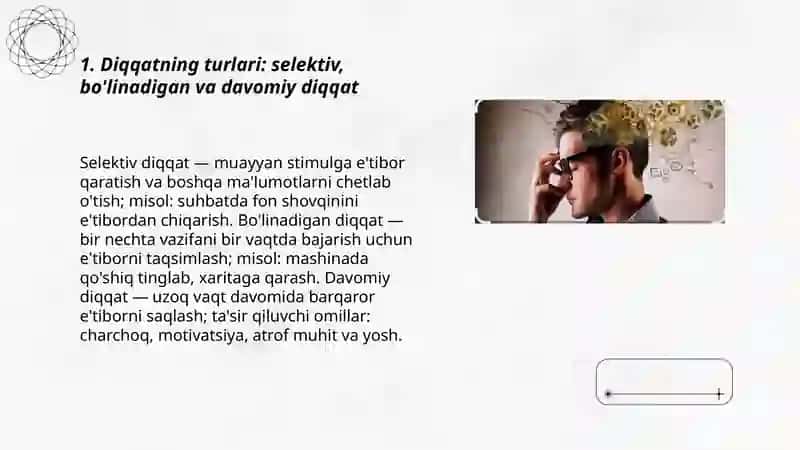 Diqqat va xotira 3