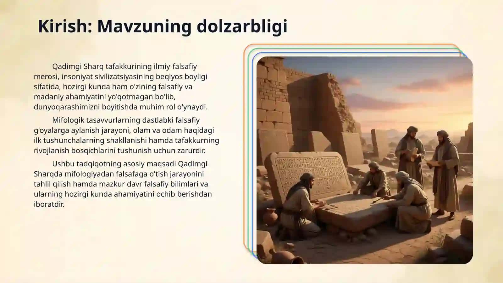 Qadimgi sharqda asotiriy tasavvuri va falsafiy bilimlarning paydo bo'lishi 3