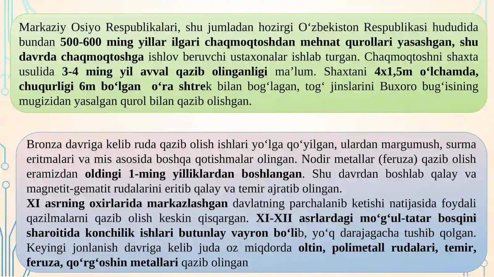 Yer osti konchilik ishlari fanining tarixi va maqsadi 3