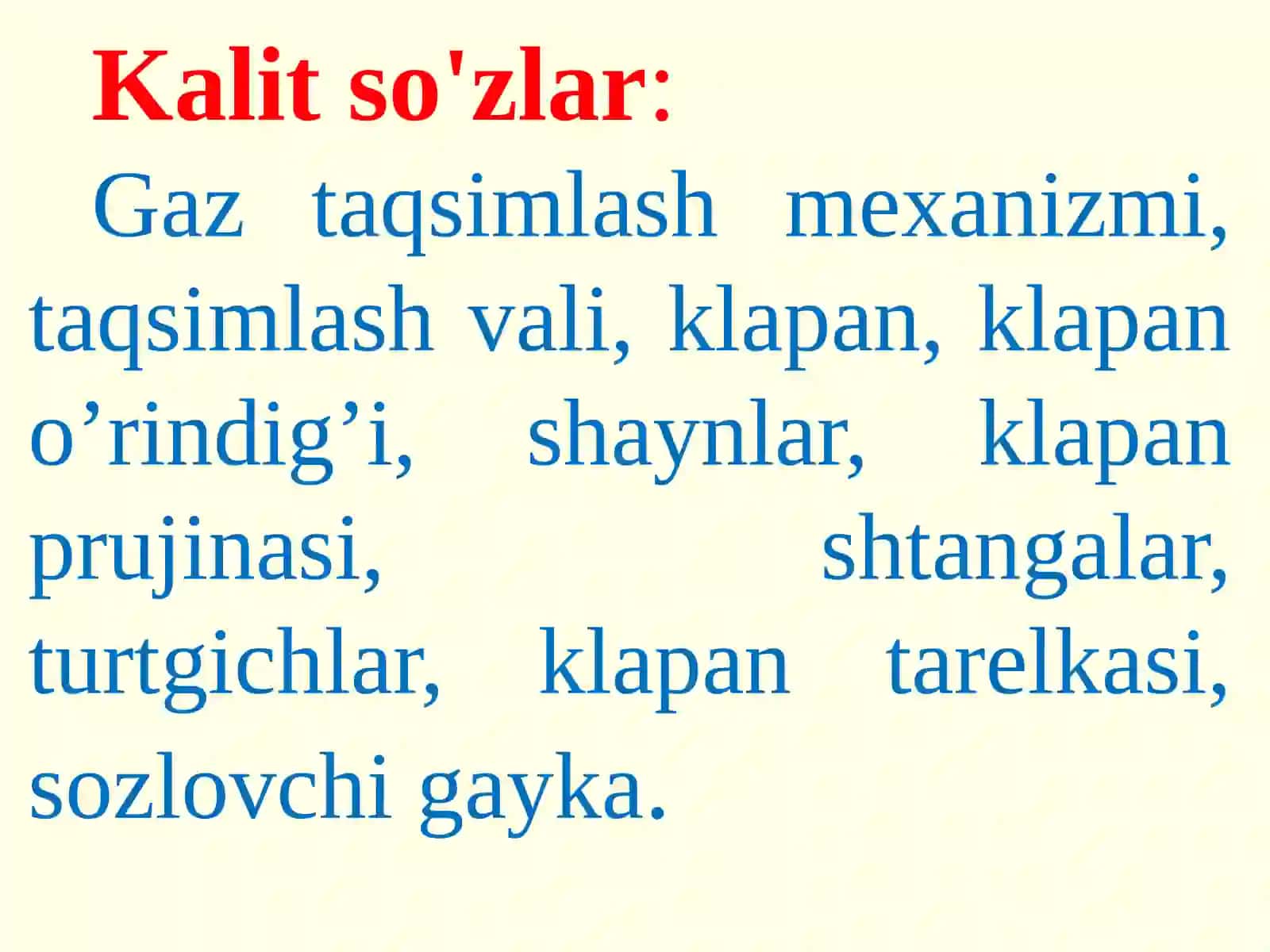 ICHKI YONUVDVIGATЕLINING GAZ TAQSIMLASH MEXANIZMININGKONSTRUKSIYASI VA HISOBI 3