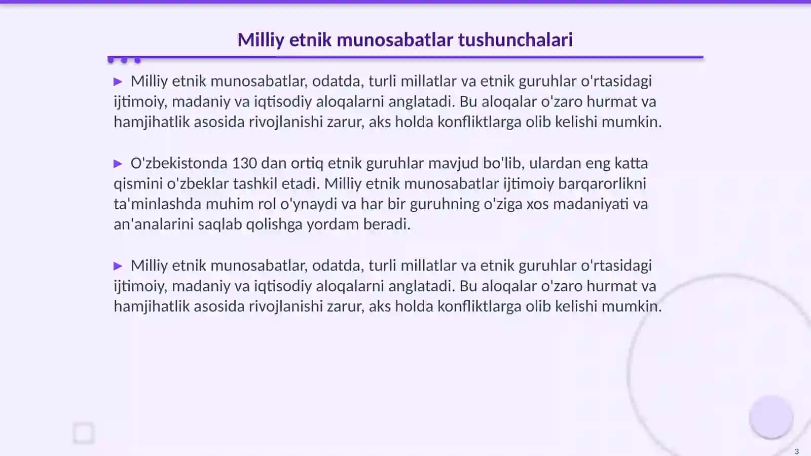 Konfliktalogiya muammolar tizimida milliy etnik munosabatlar 3