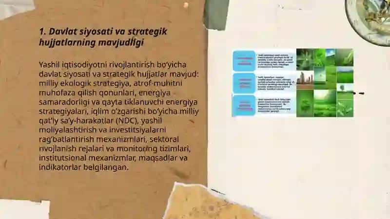 Yashil iqtisodiyotni rivojlantirish uchun mavjud shart-sharoitlar 3