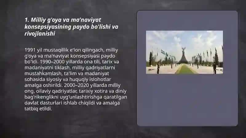 O'zbekistonning yangi tarixida milliy g'oya va ma'naviyat konsepsiyasi 3