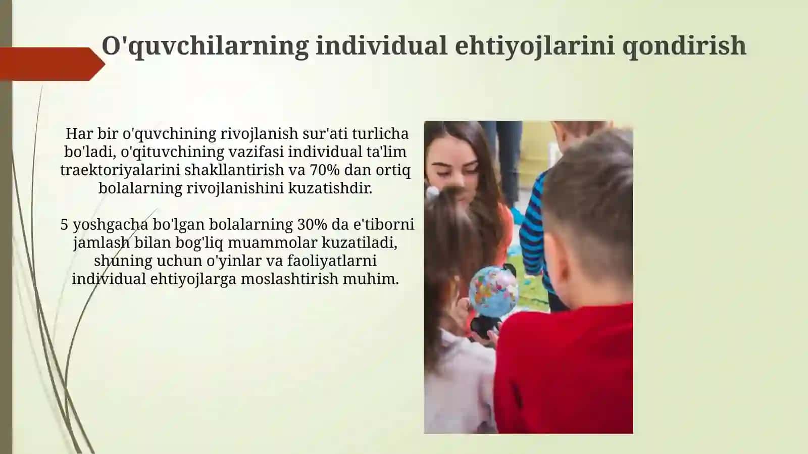 Pedagogning rõli markazlarni tashkil etishda 3