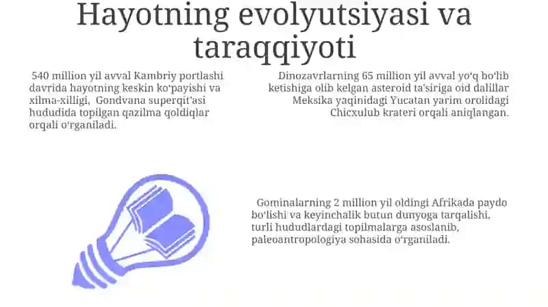 Paleontologiyaning asosiy maqsadlari 3