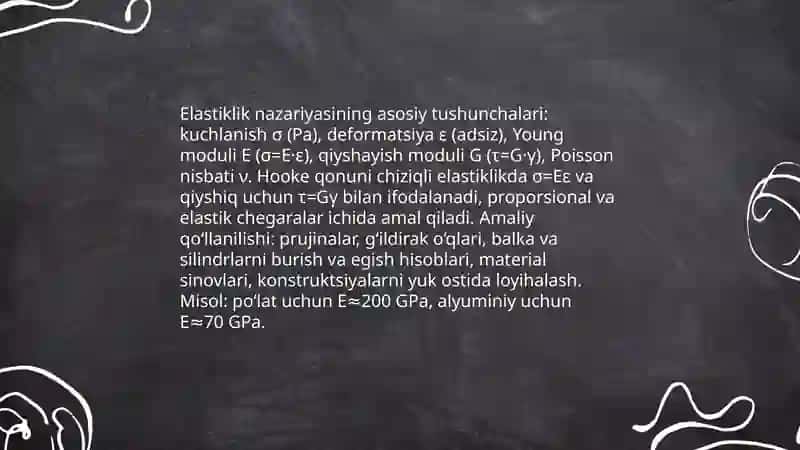 Elastiklik nazariyasining amaliyotda qo‘llash xususiyatlari 3