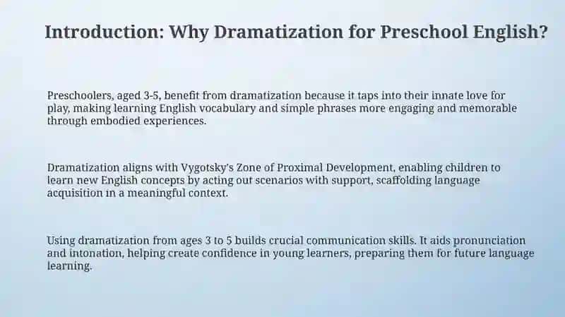 Unlocking Language Through Play: Dramatization in Preschool English 3