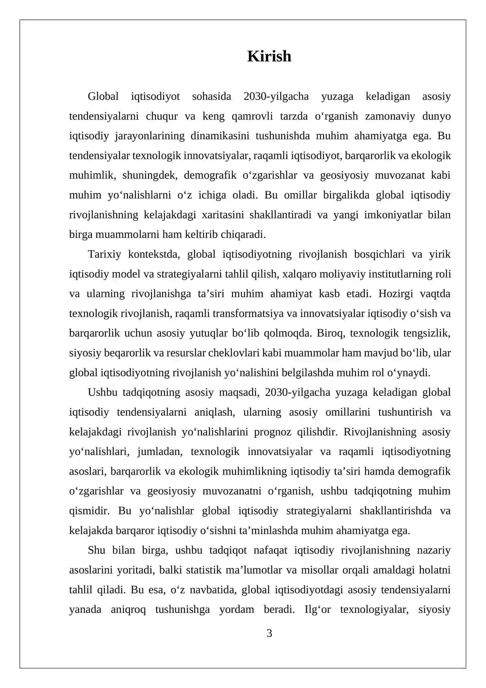 2030-YILGACHA GLOBAL IQTISODIY RIVOJLANISHNING ASOSIY TENDENSIYALARI 3