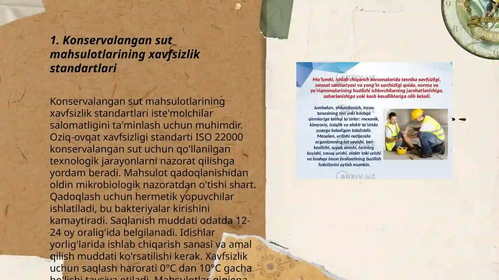 Konservalangan sut mahulotlari xavfsizlik talablariga javob beruvchi texnologik jarayonlani oldindan rejalashtirish (Raimova Ruxshona) 3