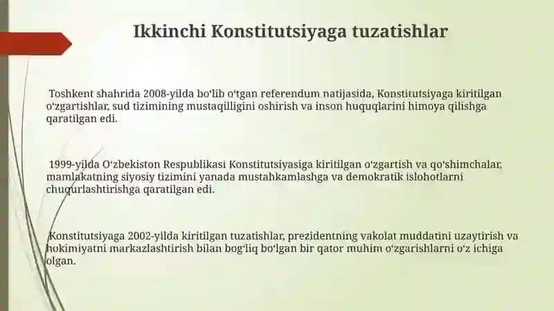 Konstitutsiyaning tarixiy rivojlanish bosqichlari 3