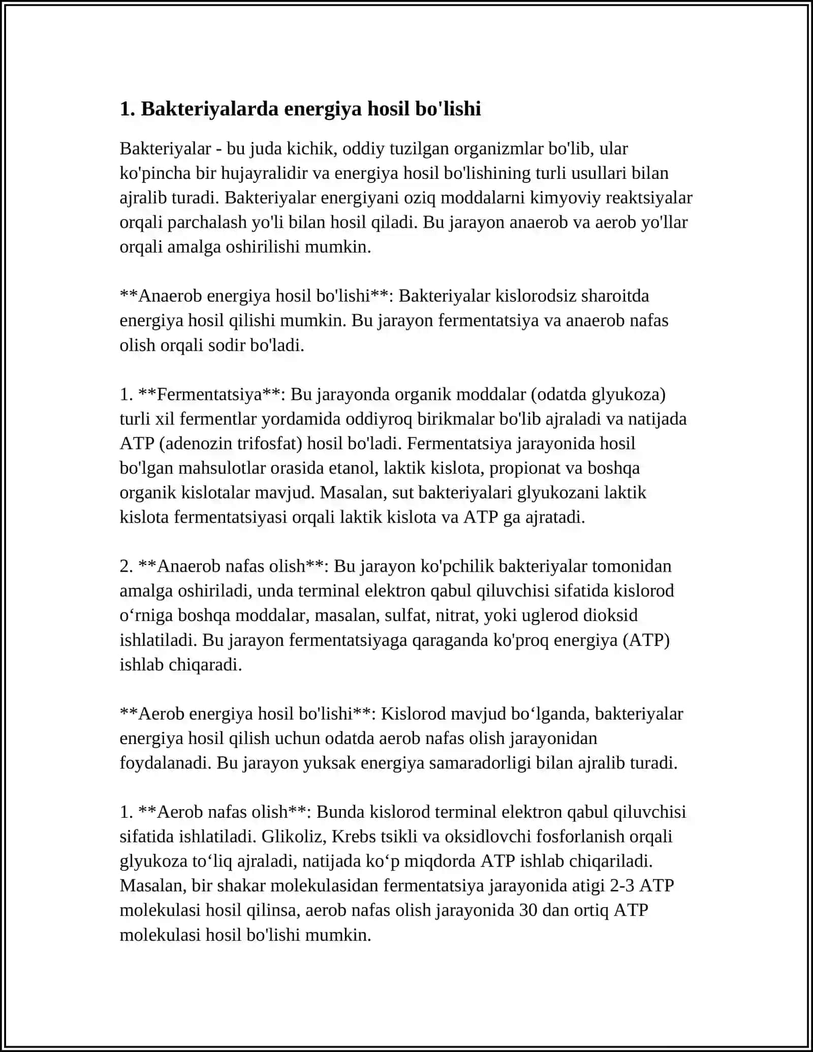 BAKTERIYALARDA FERMENTATIV JARAYONLAR 3