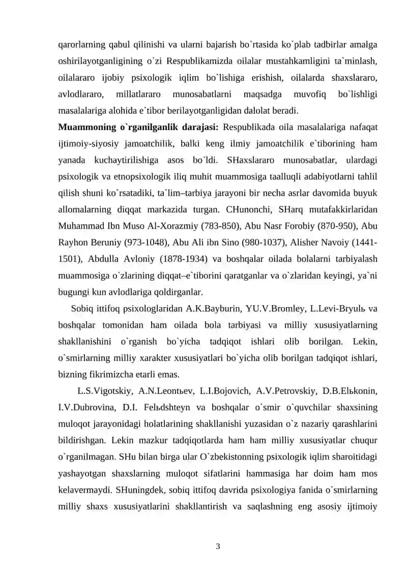 Oila – Nikoh Ustanovkalarning Psixologik Xususiyatlari 3