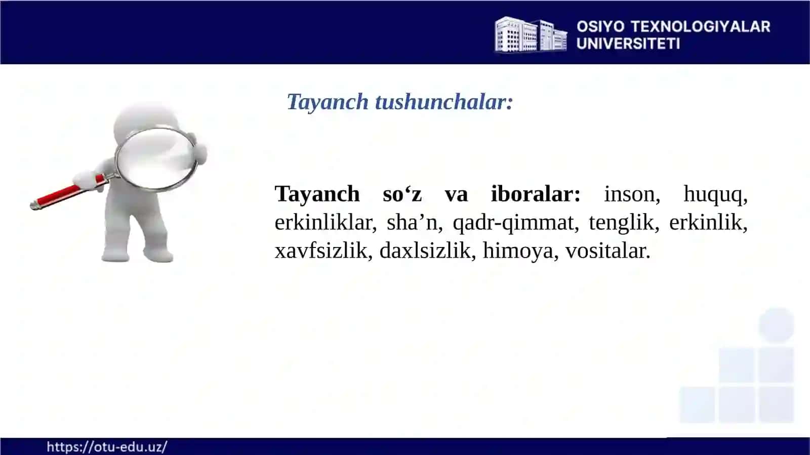 INSONNING HUQUQ VA ERKINLIKLARI 3