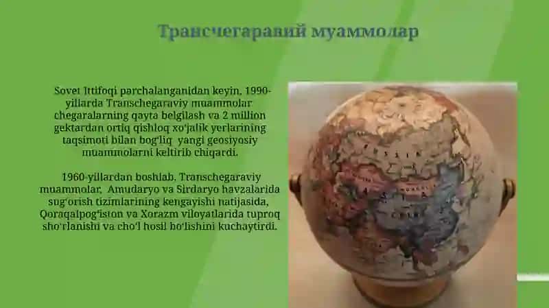 Transchegaraviy muammolar 3