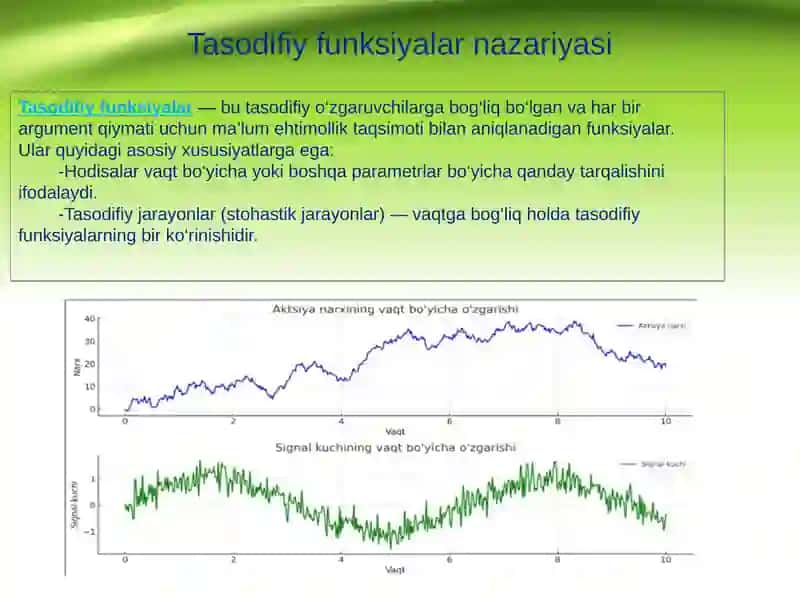 Modellashtirish jarayonida tasodifiy funksiyalarni tahlili 3