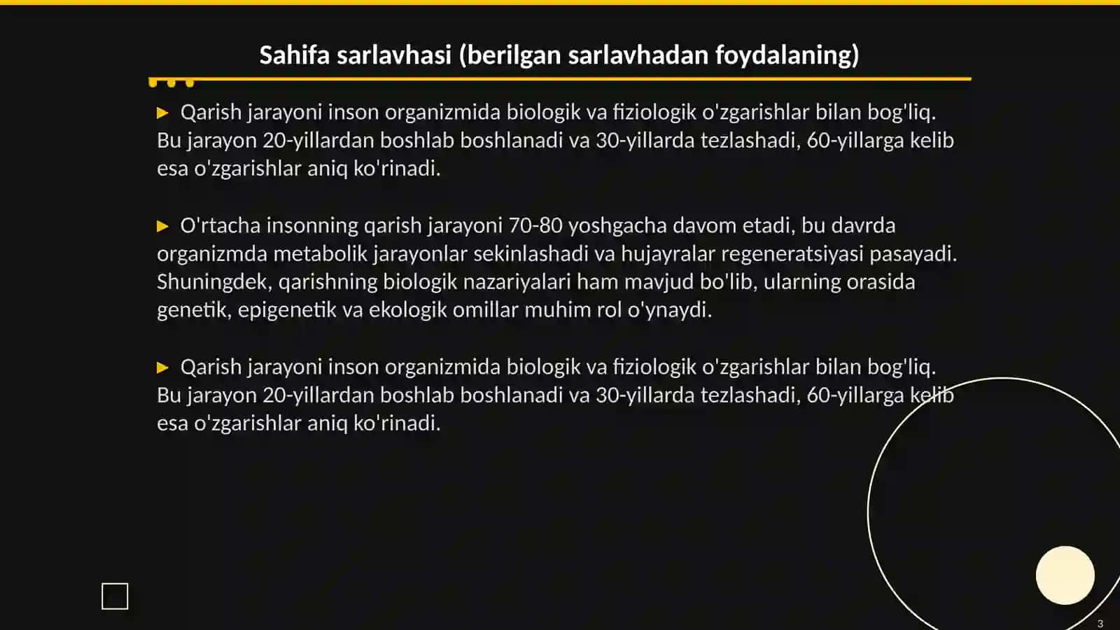 Qarish va u bilan bogʻliq nazariyalar 3
