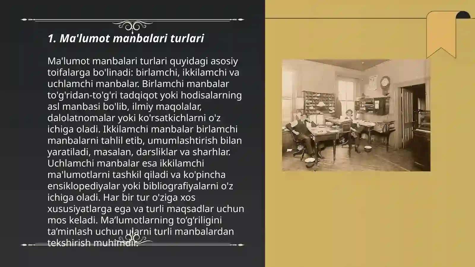 Ma'lumot manbalar turlari 3