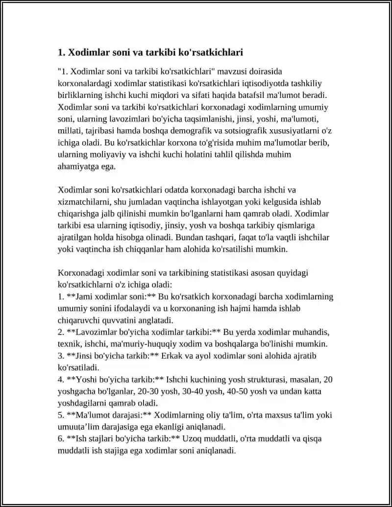 KORXONALARDA XODIMLAR STATISTIKASI KO'RSATKICHLARI 3