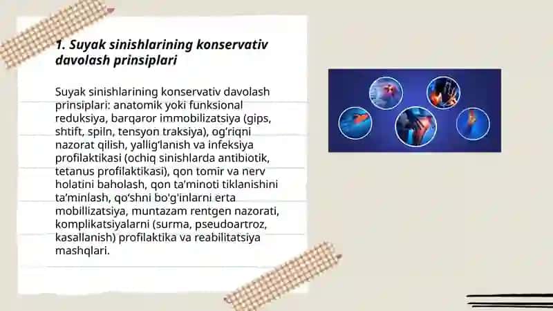 Travmatologik va ortopedik bemorlarni konservativ va operativ davolash va ularning reabilitatsiyasi 3