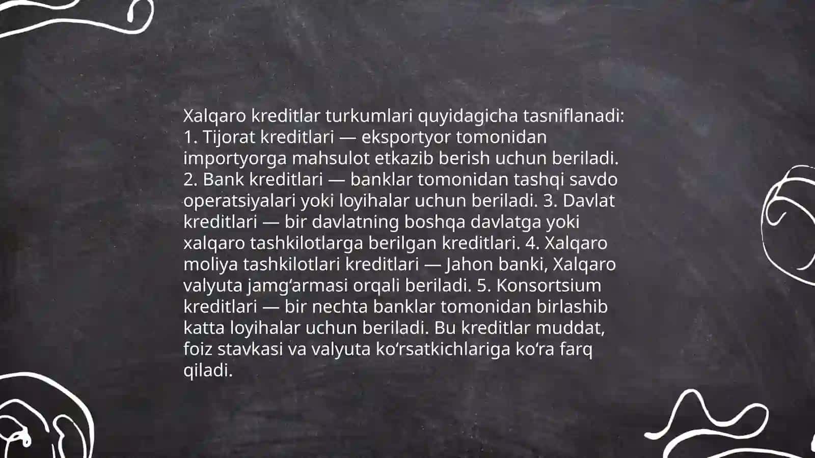 Xalqaro kreditlar 3