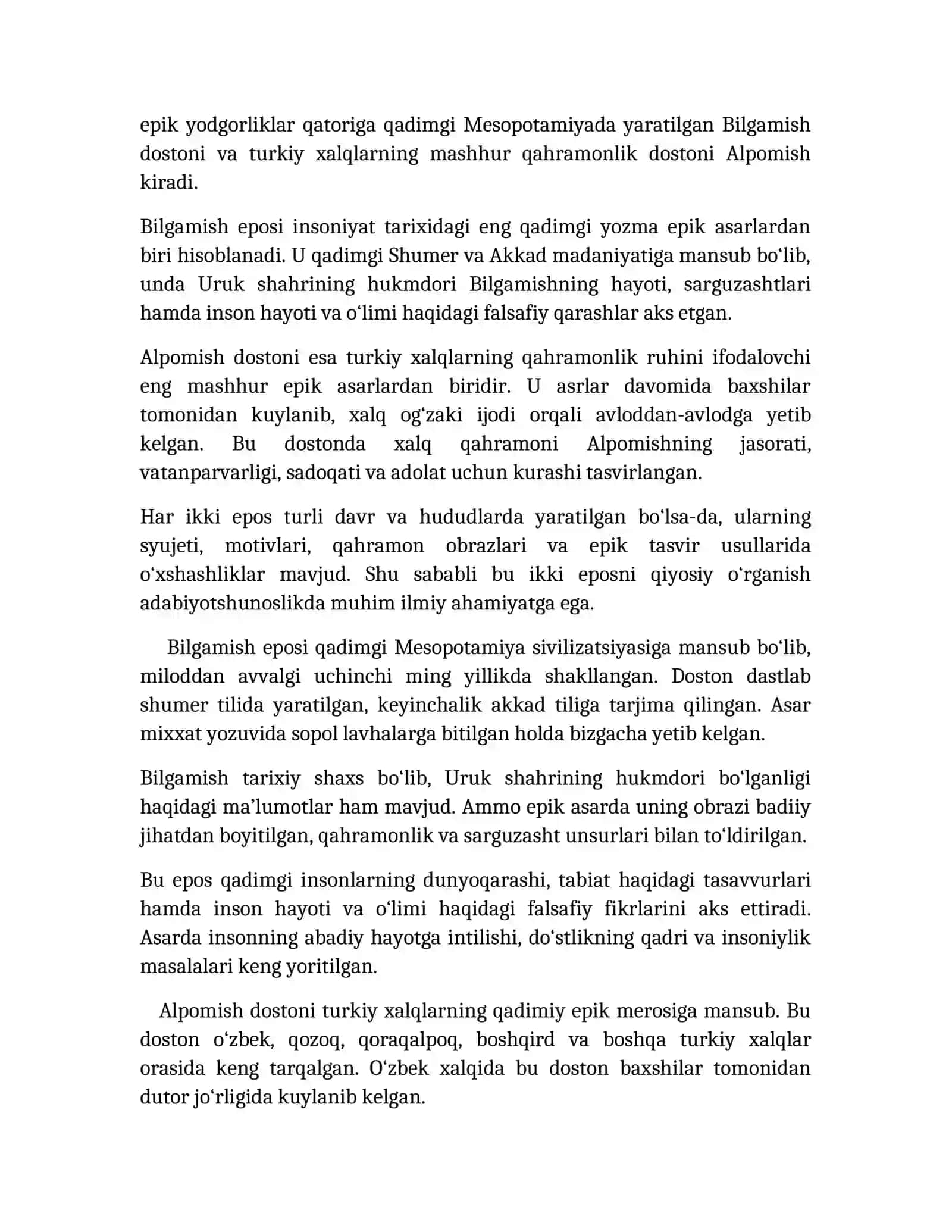 #Bilgamish va Alpomish eposlari: syujeti, motiv, obraz va epik tasvir tipologiyasi 3