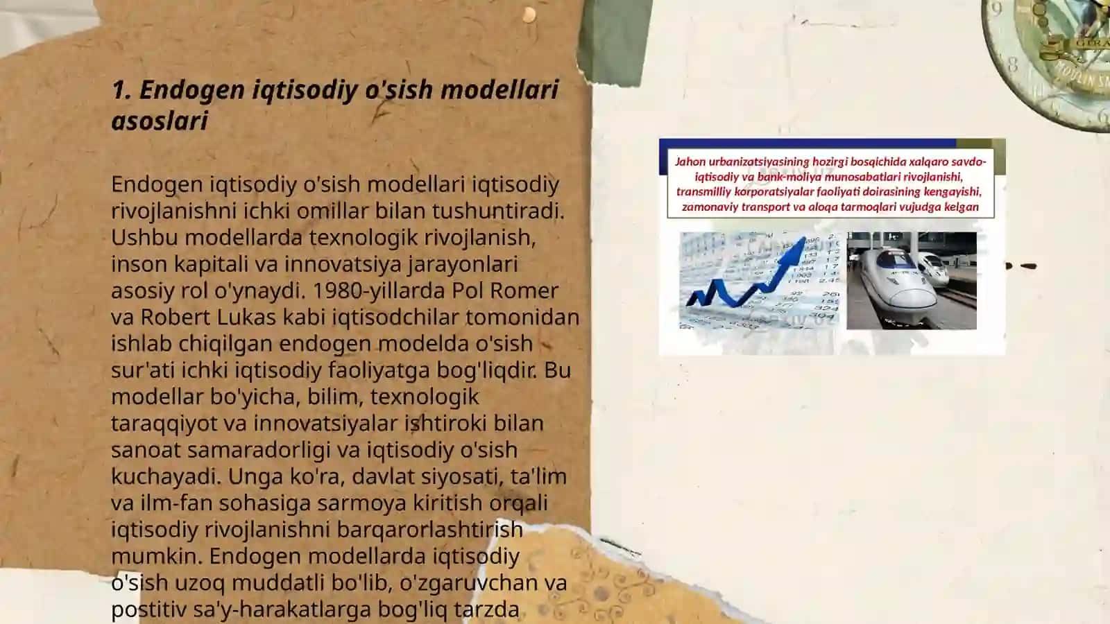 Endogen iqtisodiy o'sish modellari 3