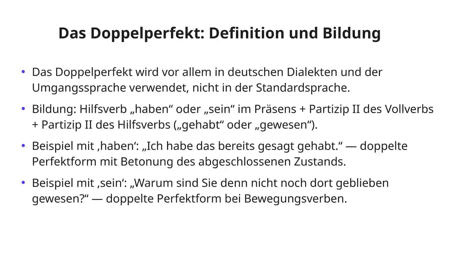 Doppelperfekt und Doppelplusquamperfekt 3