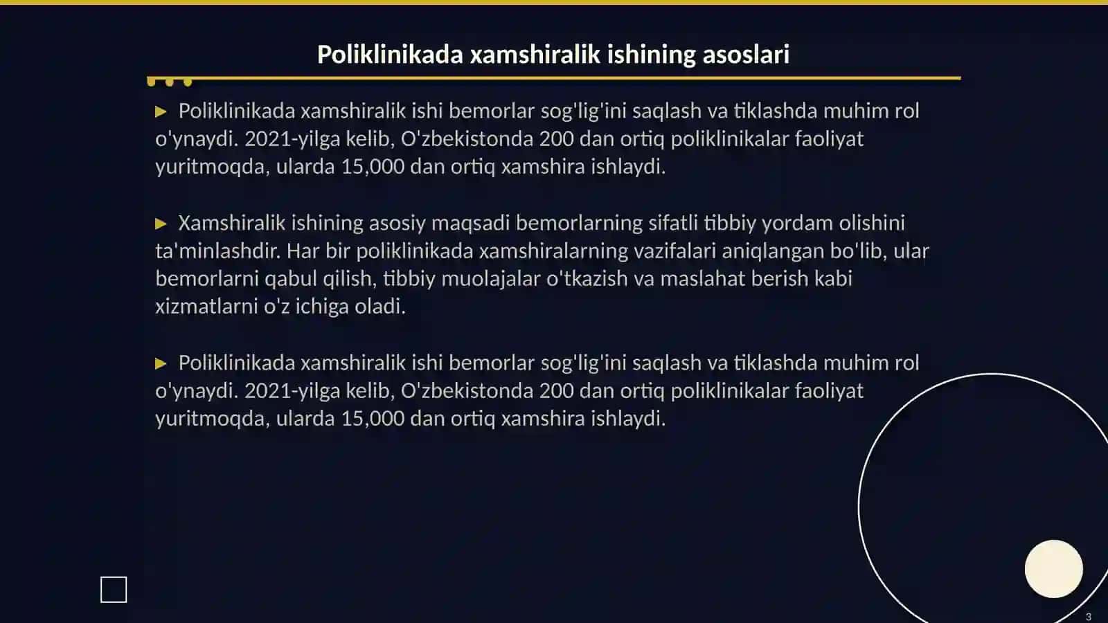Poliklinikada xamshiralik ishini tashkillashtirish 3