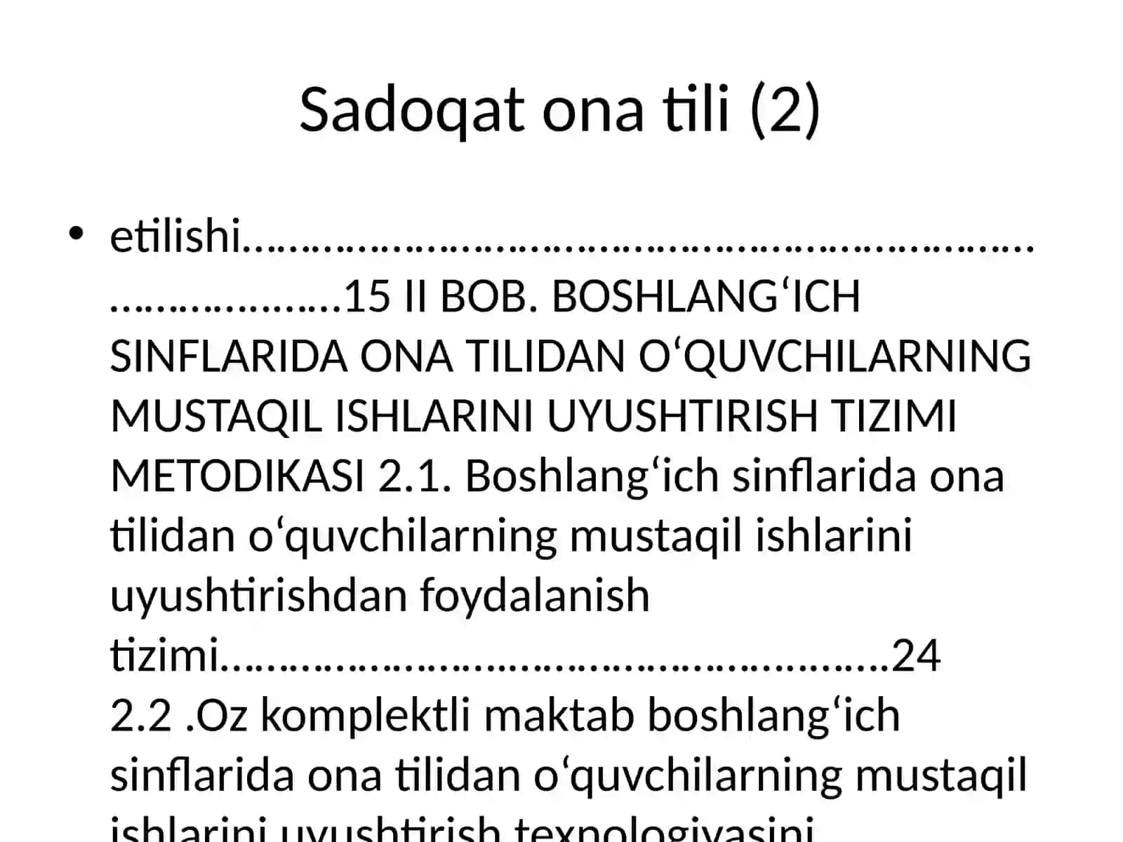 OZ KOMPLEKTLI MAKTAB BOSHLANG‘ICH SINFLARIDA ONA TILIDAN O‘QUVCHILARNING MUSTAQIL ISHLARINI UYUSHTIRISH 3