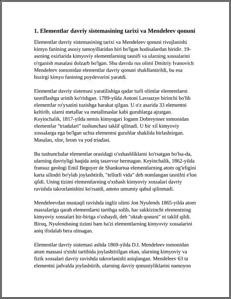 ELEMENTLAR DAVRIY SISTEMASI VA DAVRIY QONUN 3