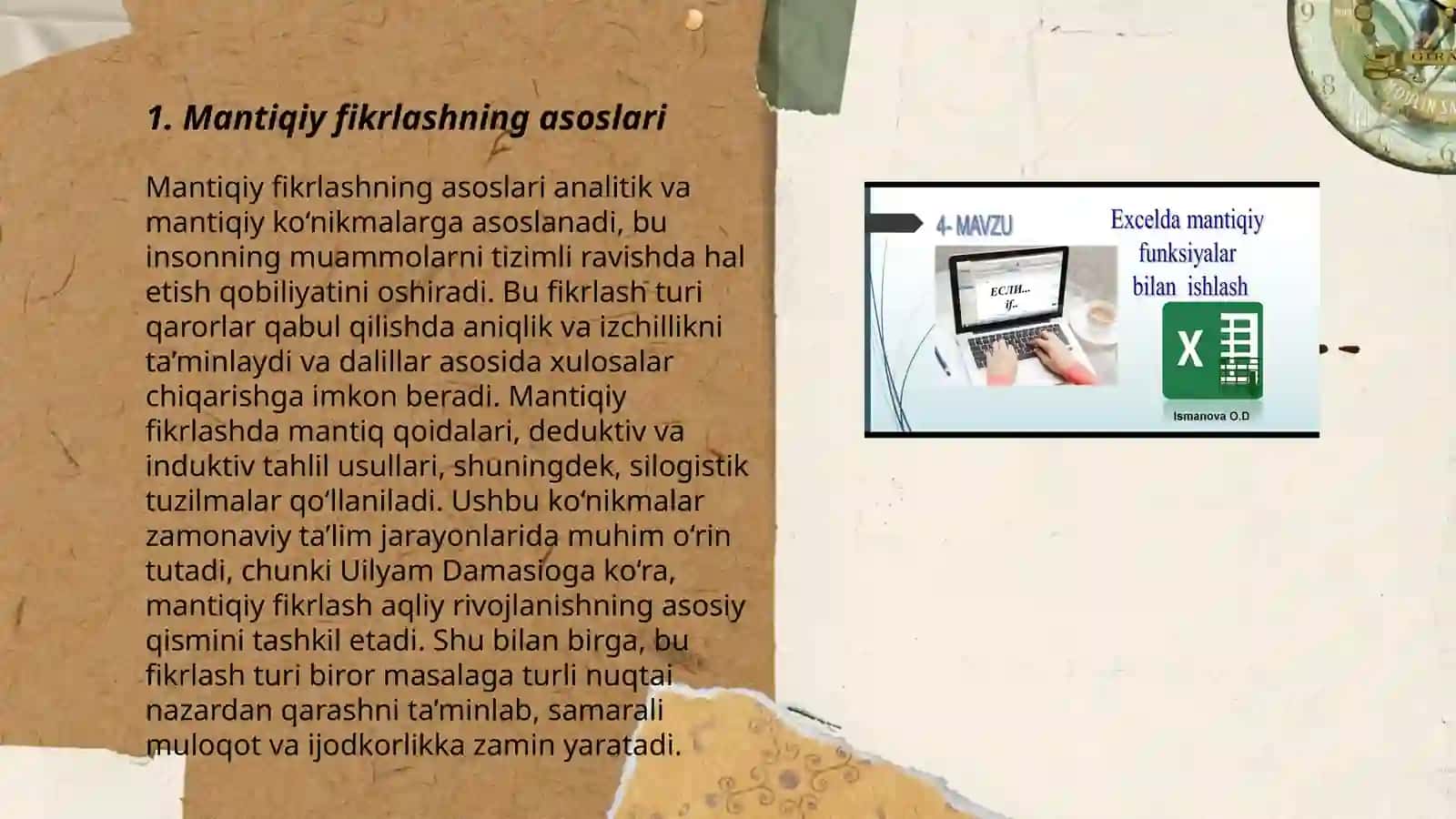 Mantiqiy fikrlashning asoslari 3